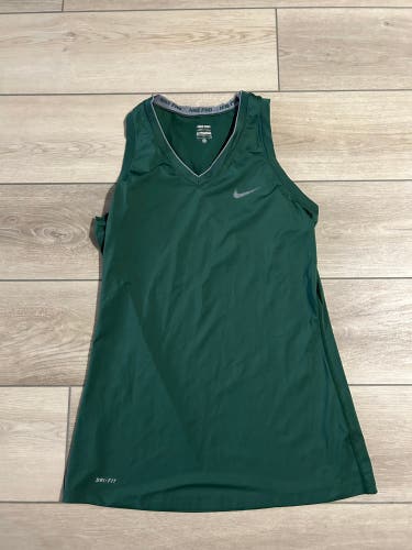 Green Used Men's Nike Compression Tank