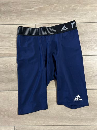 Blue Used Men's Adidas Compression Shorts