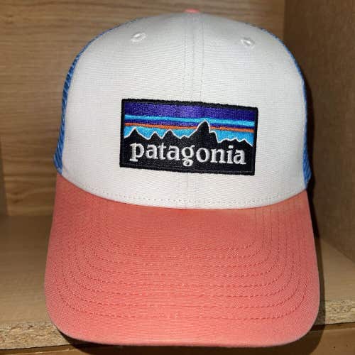 Patagonia Mesh Snapback Trucker Hat Logo White Cap