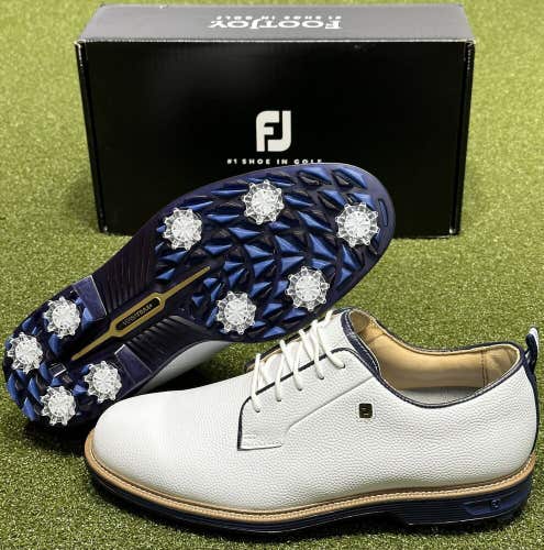 FootJoy DryJoys Premiere Field Golf Shoes 54396 White 8.5 Medium D NEW #95529