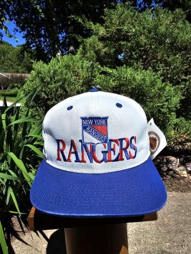 NEW Vintage Rare New York Rangers NHL Sports 1990s #1 Apparel Hat Cap Snapback