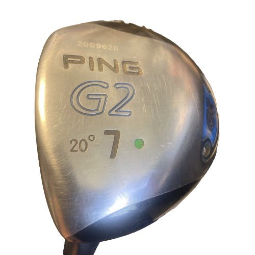 Ping G2 7 Wood 20* Green Dot TFC 100 Senior Graphite 42" 8A Hosel Cover Men's LH