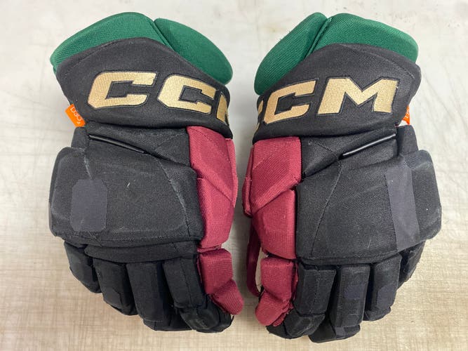 CCM JetSpeed FT1 Pro Stock Hockey Gloves 14" Black COYOTES 4480