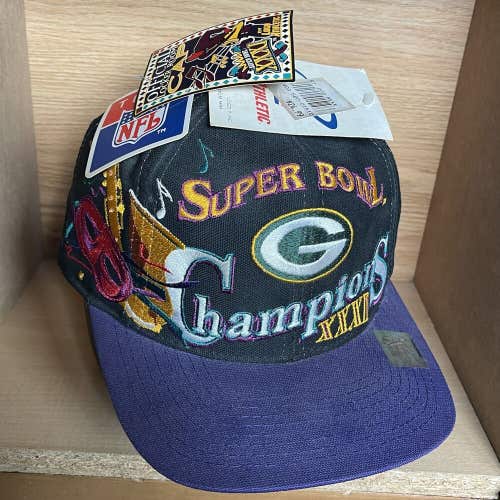 NWT Vintage Green Bay Packers Super Bowl XXXI Champions Logo Athletic Hat Cap