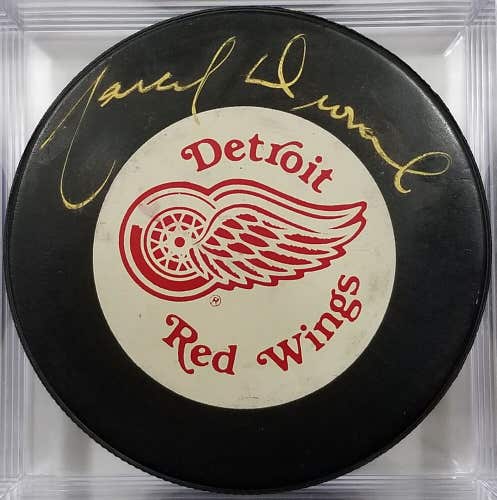 MARCEL DIONNE Autographed Detroit Red Wings NHL Hockey GAME PUCK Signed