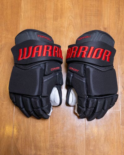 New Jersey Devils Stadium Series NHL Pro Stock Warrior Covert QRE 14" Inch Hockey Gloves
