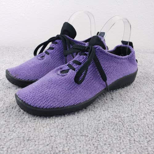 Arcopedico LS Womens 39 EU Comfort Shoes Stretch Knit Violet Purple Lace Up