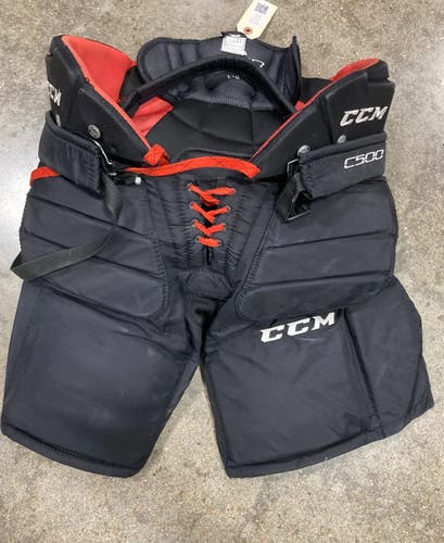 Used Black Intermediate Large CCM C500 Hockey Goalie Pants