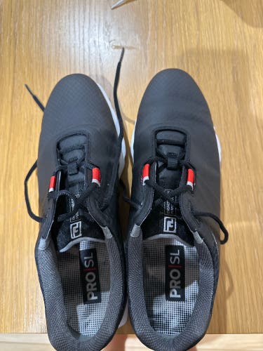 New Size 12 Black Footjoy Pro SL Golf Shoes