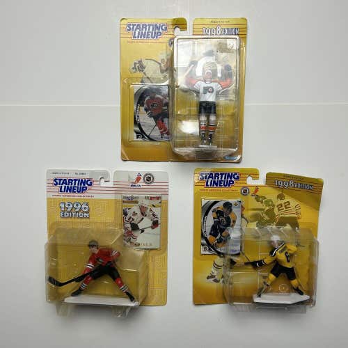 Lot of 3 90s Starting Lineup NHL Toys Roenick Lindros Thorton Sealed in Box