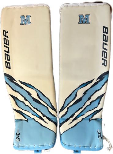 Bauer Vapor 2X Pro - NCAA Pro Stock Goalie Pads - 37" (White/Blue)