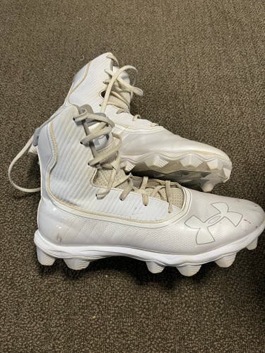 White Size 9.5 (Women's 10.5) Adult Men's Under Armour Molded Cleats Cleats
