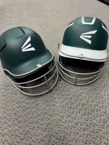 2-Pack Easton Green Natural grip Senior Fastpitch helmets