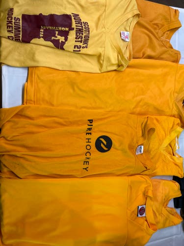 7-Used Hockey Jerseys -Yellow Adult
