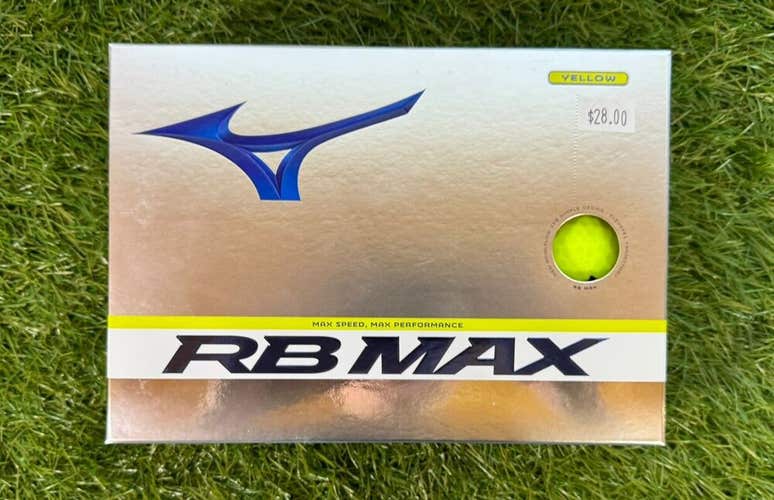 NEW Mizuno RB MAX YELLOW Golf Balls 12ct.