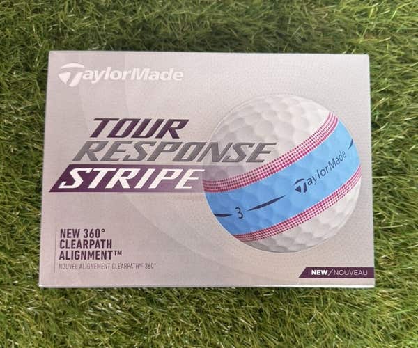 NEW TaylorMade Tour Response Stripe Golf Balls 12ct. FREE SHIPPING.