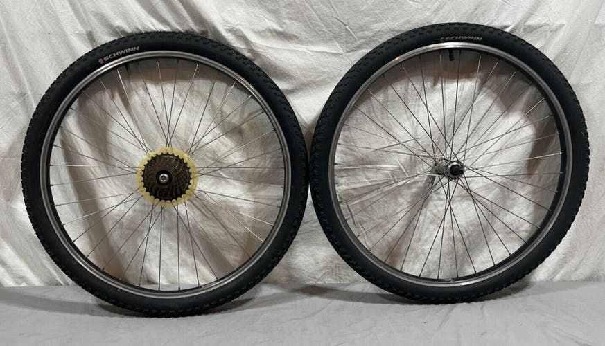 Vintage X-Rims Alex 7-Speed Black Aluminum Mountain Bike Wheelset Joytech Hubs +