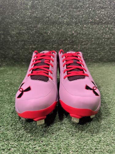 Team Issued UA #22 Porcello Harper 2 Mid HB 12.5 Size Baseball Cleats 25XKN