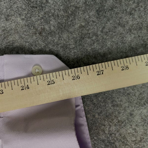 Suit Supply Mens Shirt 46 Purple Button Dress Formal Solid Traveller Formal Top