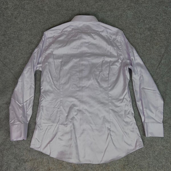 Suit Supply Mens Shirt 46 Purple Button Dress Formal Solid Traveller Formal Top