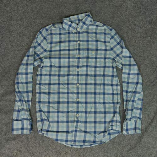 Vineyard Vines Mens Shirt Extra Small Blue White Plaid Button Slim Longshore Top