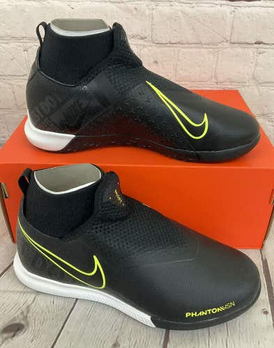 Nike AO3290 007 JR Phantom VSN Academy DF IC Youth Soccer Shoes Black Volt US 2Y