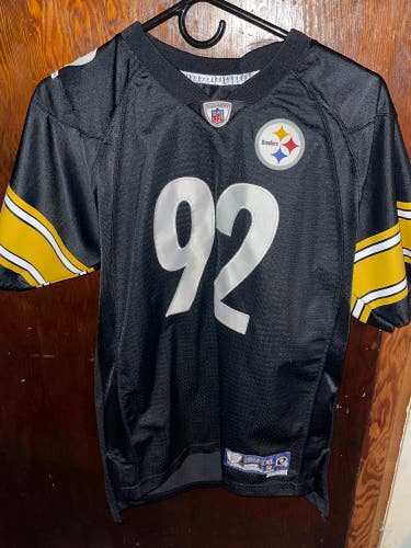 Reebok NFL Pittsburgh Steelers James Harrison Jersey Youth Size XL Used Pre Owned.