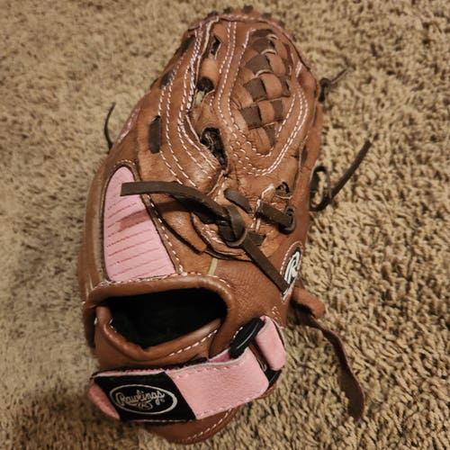 Rawlings Right Hand Throw Fastpitch FP115PC Softball Glove 11.5" Brown/Pink Glove Game Ready