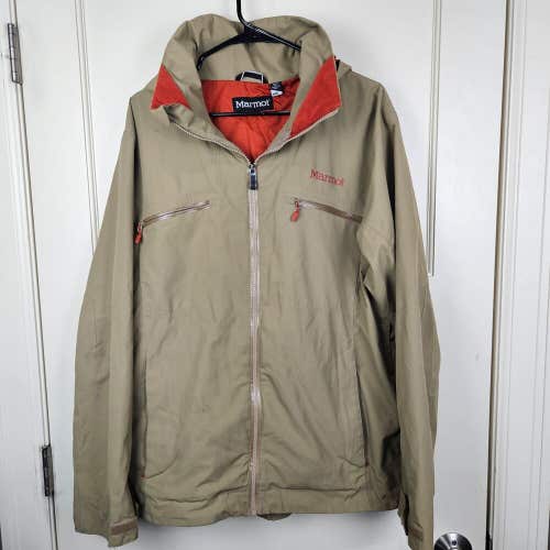 Marmot Toro Component Jacket MensSize: M Beige Long Sleeve Pockets Hooded