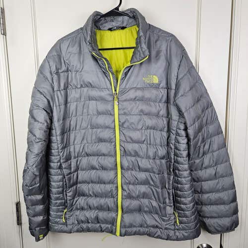 The North Face 550 Goose Down Full Zip Jacket Men’s Size XL Gray Quilted Puffer