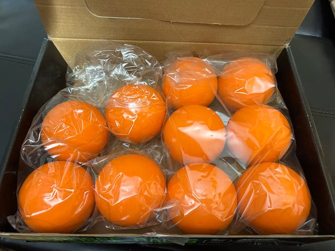10 New Orange Lacrosse Balls