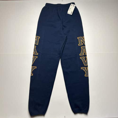Vintage U.S. Navy Sweatpants Blue M.J. Soffe Reflective Logo Spell Out Sz Small