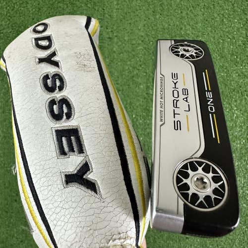Odyssey Stroke Lab One Left Handed Blade Putter With Headcover 34"
