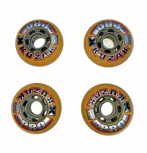 KUZAK Extreme Gum 2 Pro Series 72.5mm 75A inline Roller hockey wheels 4-pack