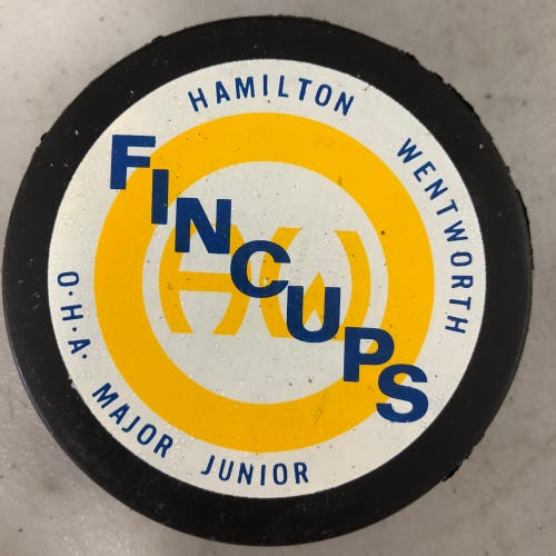 Hamilton Fincups puck (OHA Major Jr A)