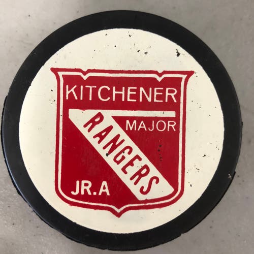 Kitchener Rangers puck (OHA Major Jr A)