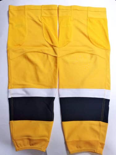 BRAND NEW PITTSBURGH PENGUINS Adidas Gold / Yellow Pro Hockey Game Socks XL+