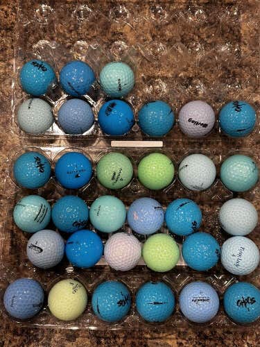 Lot of 83 Blue Golf Balls