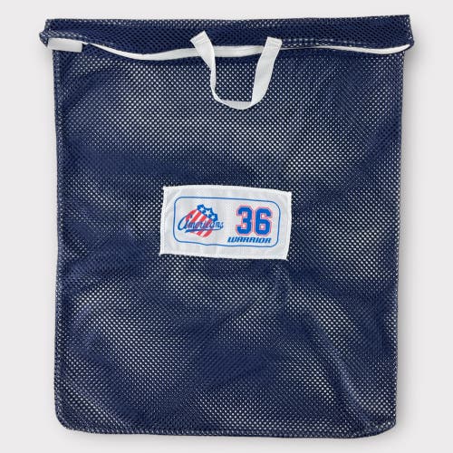 Pro Stock Warrior Rochester Americans Navy Blue Zippered Laundry Bag - Choose Your Number