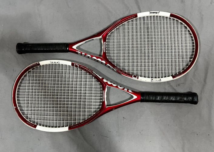 (2) Wilson nCode n5 Midplus 98 Sq In Tennis Racquets 4-3/8" Grips Fast Shipping