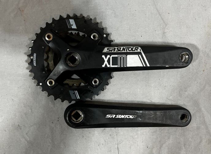 SR Suntour XCM 175mm 36/22 Black Aluminum/Steel Mountain Bike Double Crankset