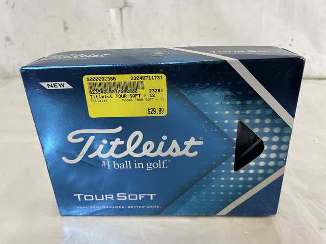 New Titleist Tour Soft - 12 Golf Balls