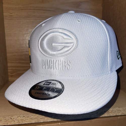 Green Bay Packers New Era 59Fifty White Logo Adjustable Snapback Hat Cap