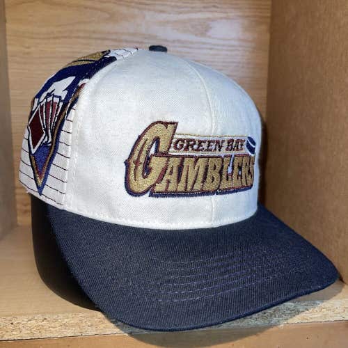 Vintage Green Bay Gamblers USHL Hockey Snapback Hat Cap RARE