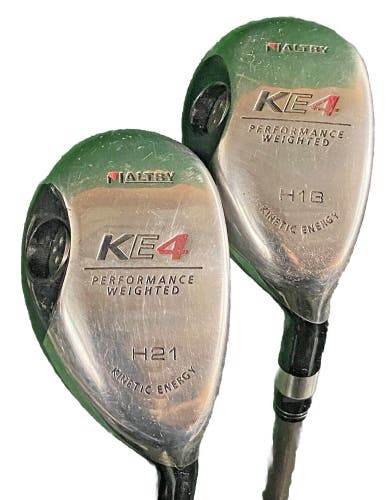 Maltby Golf KE4 Hybrid Set 3H/18* 4H/21* 80g Regular Graphite Arthritic Grips RH