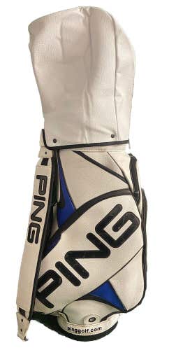 Ping Golf Staff Bag Single Strap 6-Dividers 8 Pockets Rain Hood Zippers Work 10"