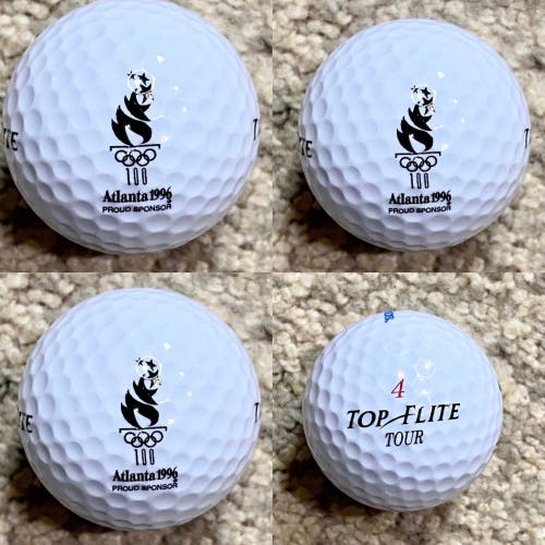 VINTAGE 1996 ATLANTA OLYMPICS LOGO GOLF BALLS - 3 PACK