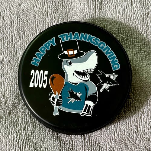San Jose Sharks 2005 “Happy Thanksgiving” Collectible NHL Hockey Puck