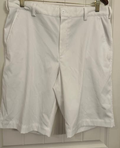 Nike men’s white shorts, size 33