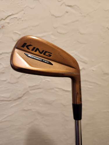 Used Men's Cobra King Forged TEC Copper Right Handed Iron Set Stiff Flex 7 Pieces Steel Shaft